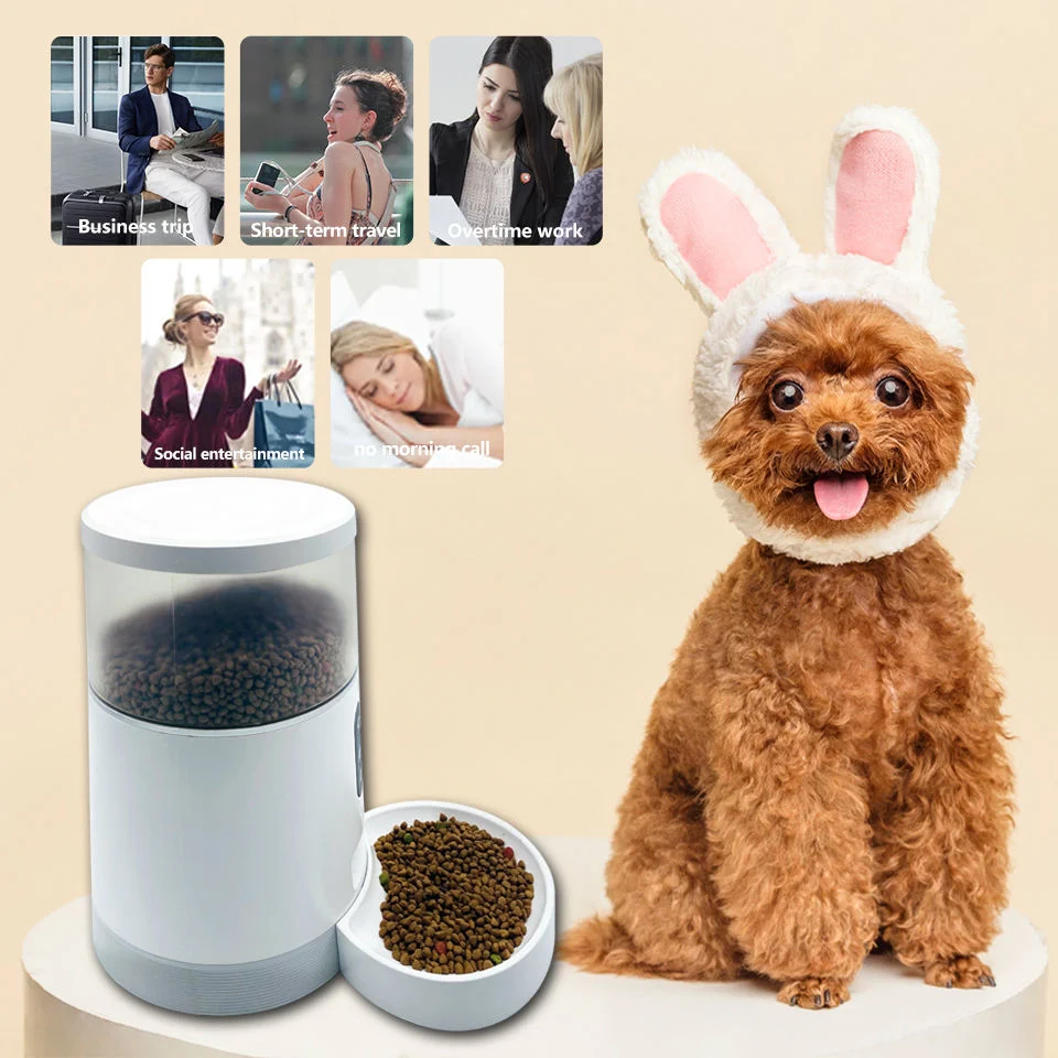 Pets Supplies Microchip Time WiFi Remote Cat Dispenser Wholesale Smart Camera Automatic Dog Pet Food Feeder