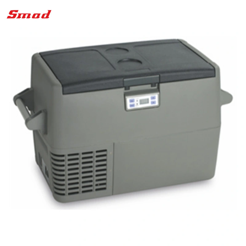 Smad 12V 24V Outdoor Small Portable Car Refrigerator with Freezer