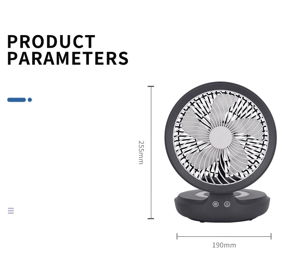 Trending Products AC DC Electric Rechargeable Power Table Fan Portable Mini Desk Table Fan