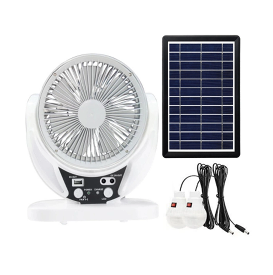 Rechargeable Battery AC DC Solar Panel Power Supply Stand Fan Desk Fans Custom Logo OEM Welcome