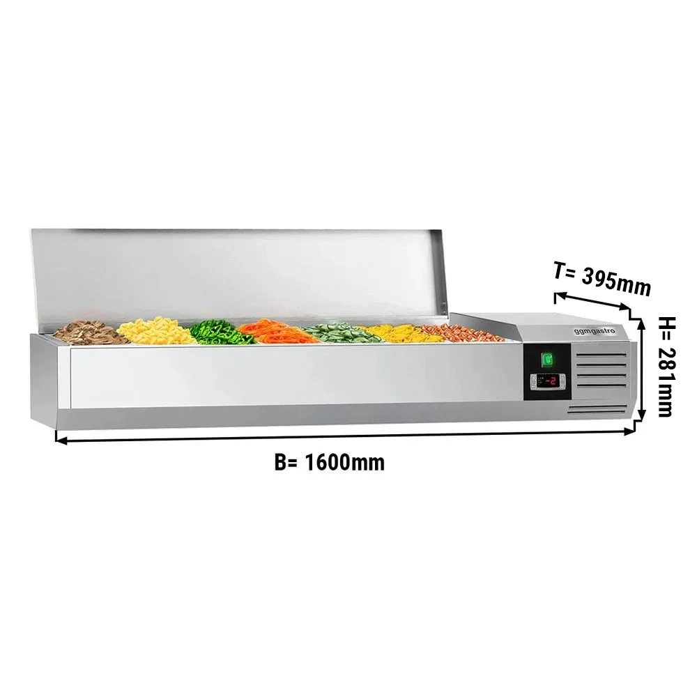 Restaurant Stainless Steel Commercial Salad Prep Counter Chillers Refrigerator