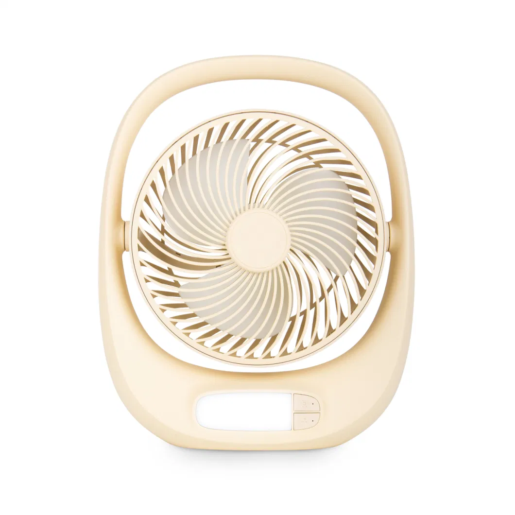 7 Inch Rechargeable Desk Fan with Emergency Light 3 Fan Speed