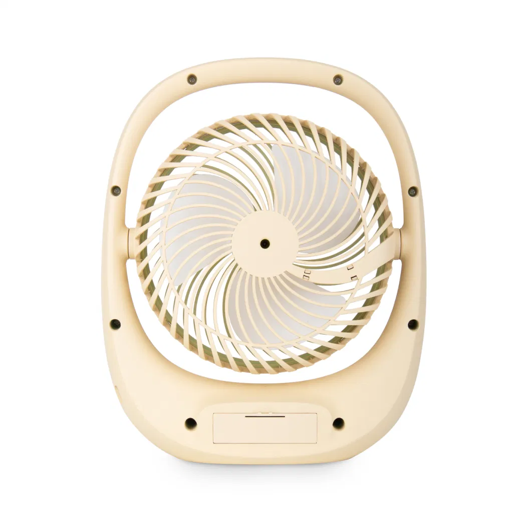 7 Inch Rechargeable Desk Fan with Emergency Light 3 Fan Speed