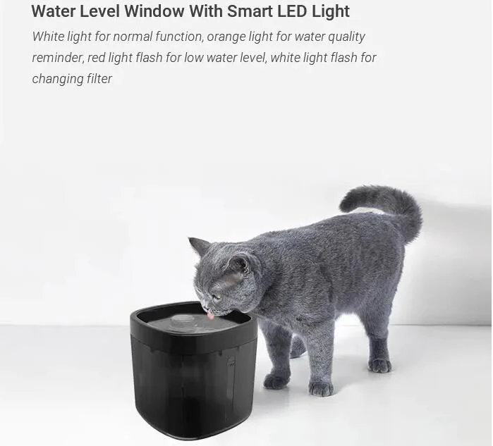 Detachable Design Automatic Black Pet Water Fountain
