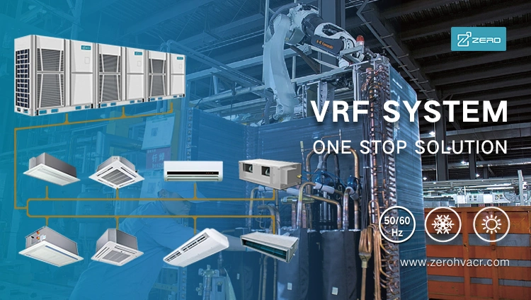 Vrf Outdoor Indoor Unit Vrv Air Conditioning Manufacturer HVAC System Ceiling Concealed Ducted Type DC Inverter Commercial Central Air Conditioner