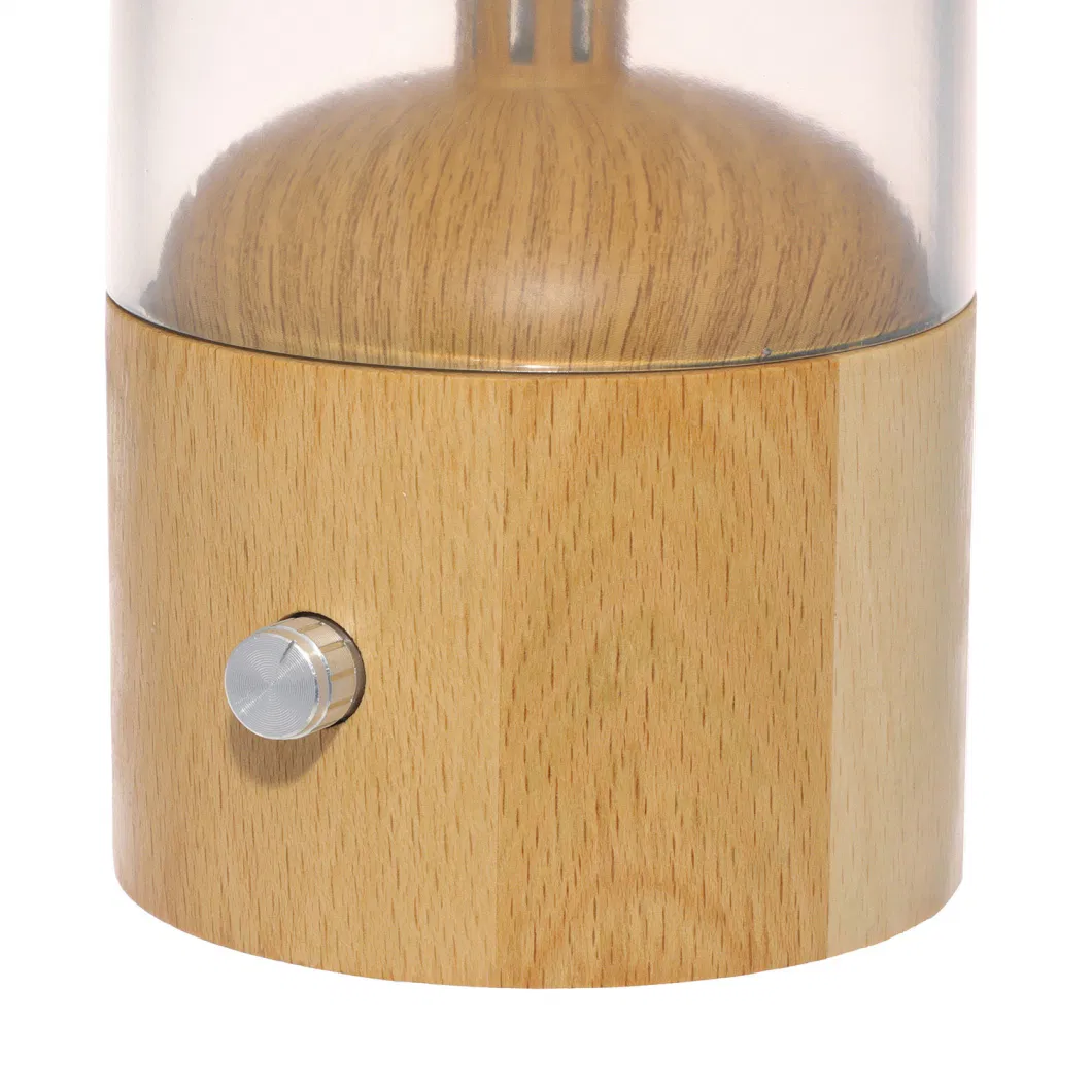 120ml Wholesale Glass Solid Beech Wood Lamp Aroma Diffuser Essential Oil Diffuser