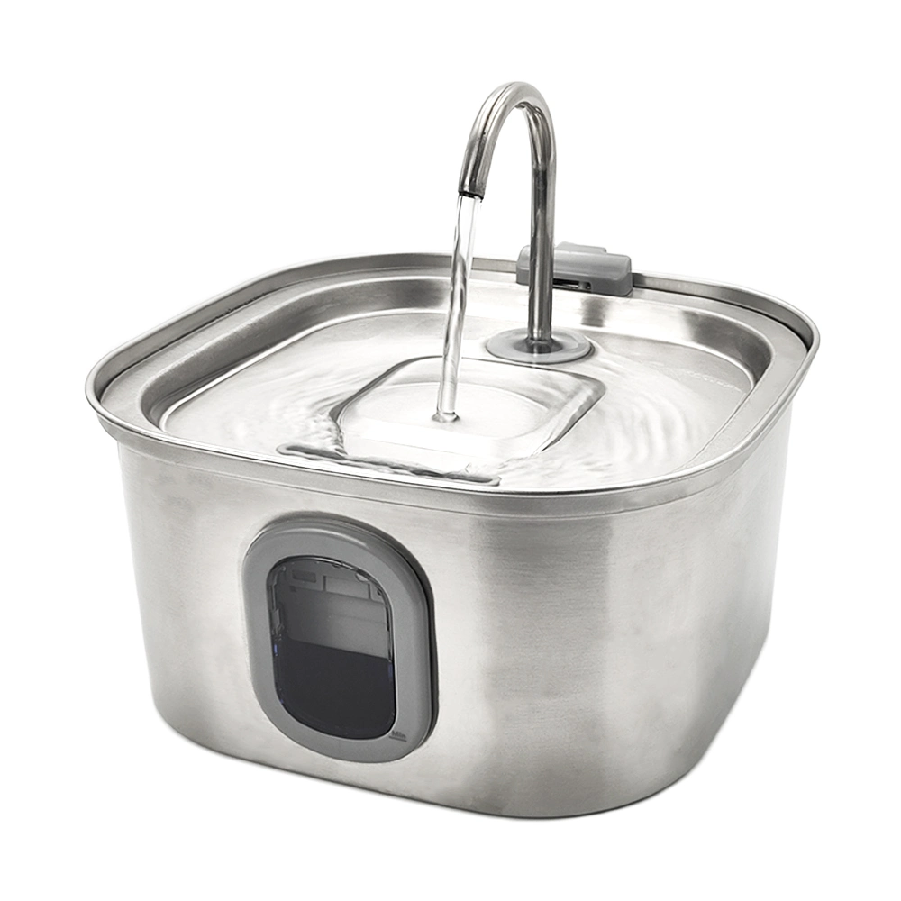 Factory Customized Stainless Steel 3.2L Pet Water Fountain with Filter