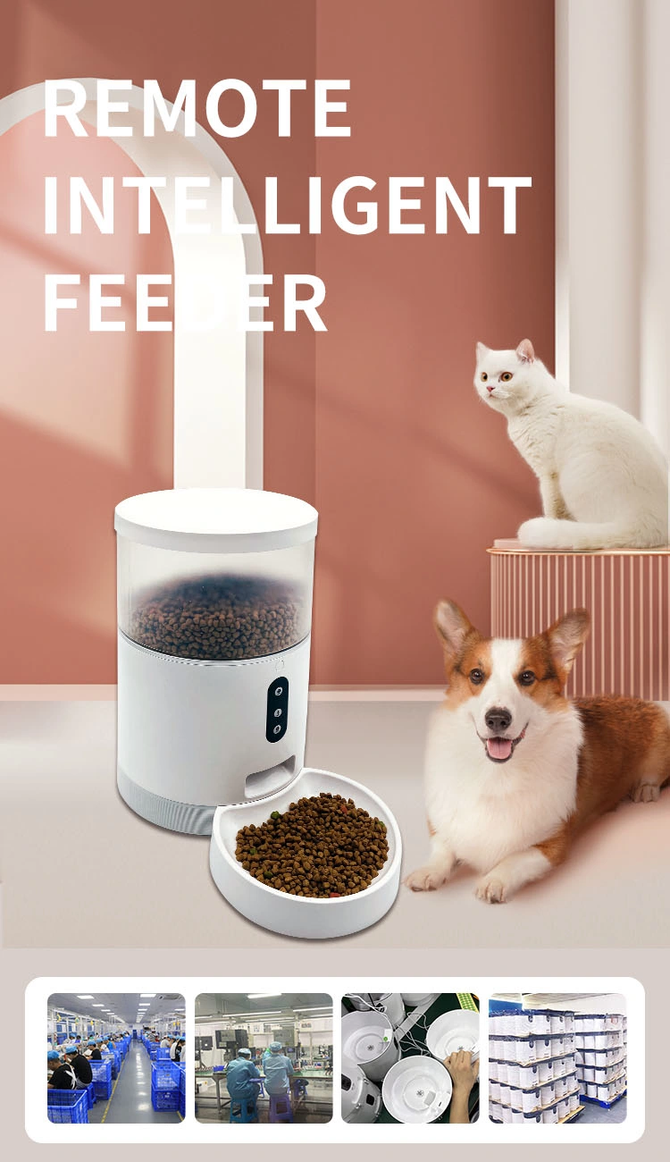 Pets Supplies Microchip Time WiFi Remote Cat Dispenser Wholesale Smart Camera Automatic Dog Pet Food Feeder