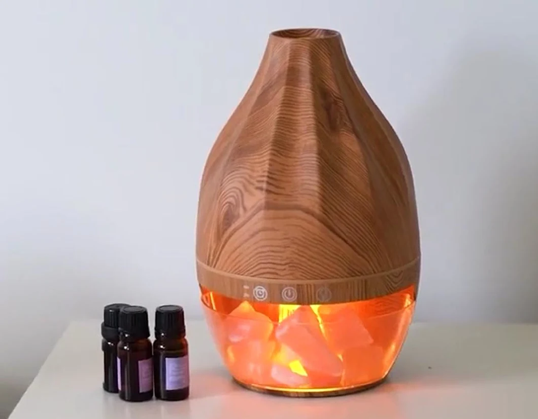 Household Himalaya Salt Lamp Essential Oil Aromatherapy 500ml Aroma Diffuser Portable Air Humidifier for Office