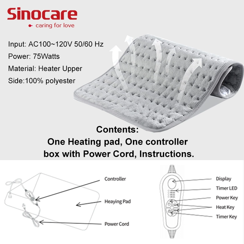 Sinocare Heating Pad Constant Temperature Hot Water Blanket Heating Pad Office Mini Electric Blanket Electric Mattress