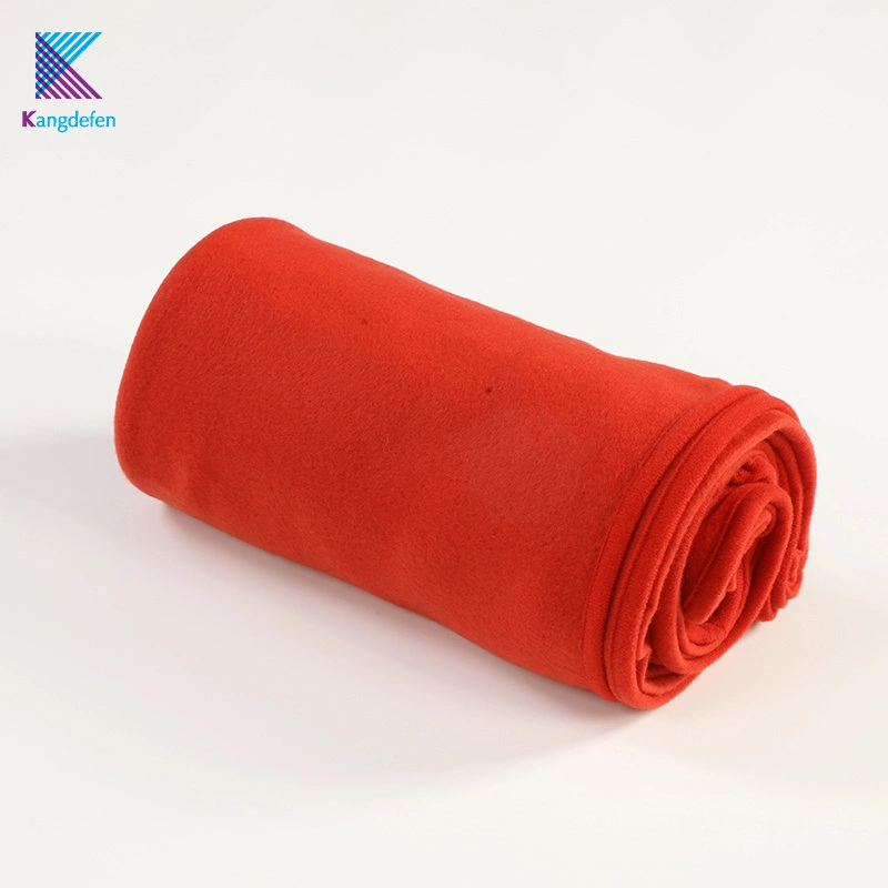 Polyester Cotton Single and Double Air-Conditioned Soft Hotel Fleece Blanket for Travel