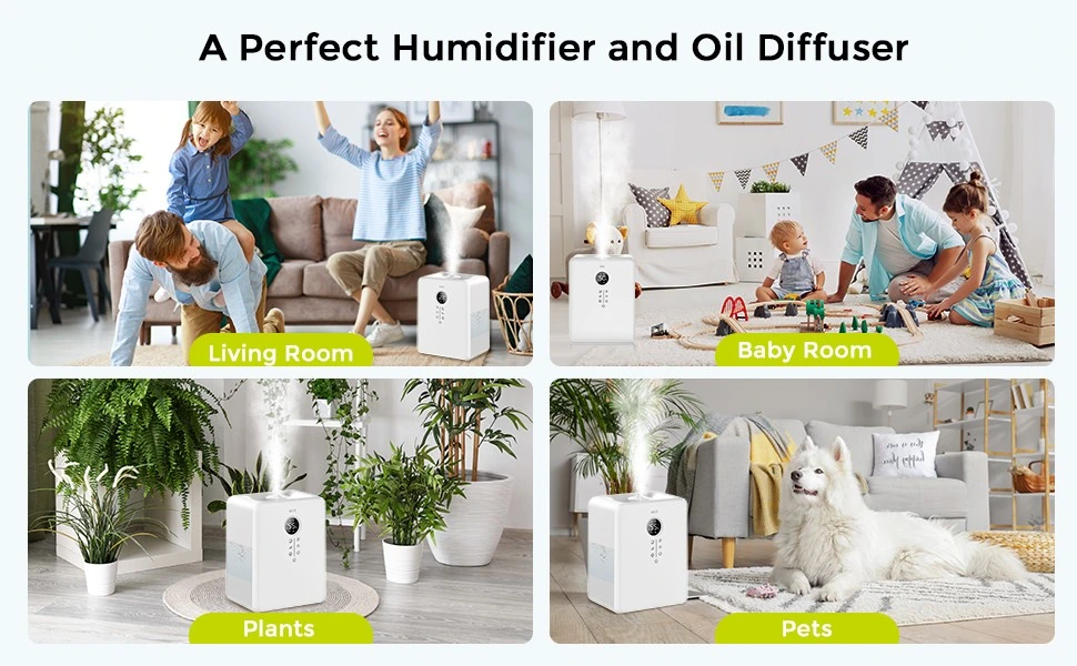 Newest Smart Top Filled 6L Air Humidifier with Warm and Cool Mist