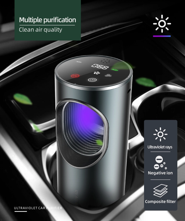 4 in 1 Smart True HEPA Car Ionizer Air Purifier