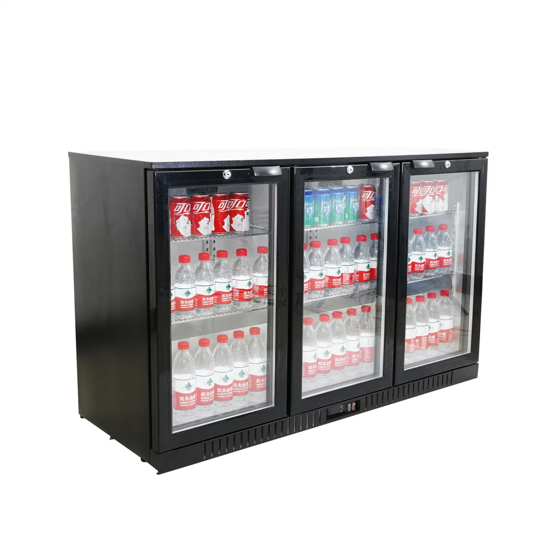 320L Beer Wine Drinks Fridge with LED Light Lock and Key Bottle Thermoelectric Wine Cooler Less Noise No Vibration