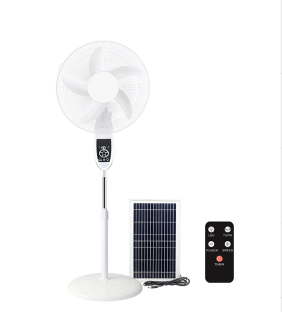 Rechargeable Battery AC DC Solar Panel Power Supply Stand Fan Desk Fans Custom Logo OEM Welcome