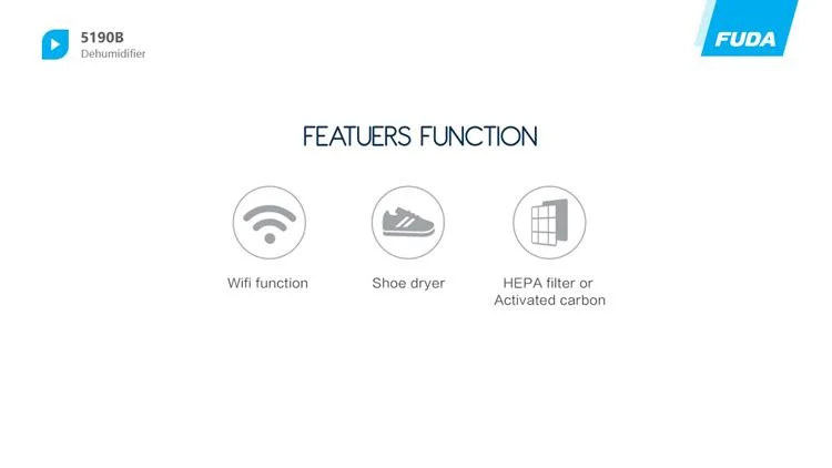 Adjustable Humidity/Automatic Defrost Smart 30L/Day Home Dehumidifier APP-Controlled
