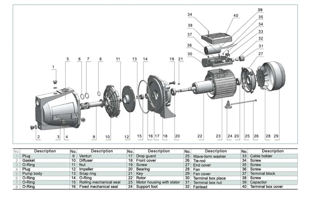 370W High Head Domestic Home Garden Use Electric Self-Priming Jet Water Pumps Small Centrifugal Transfer Booster Pumps