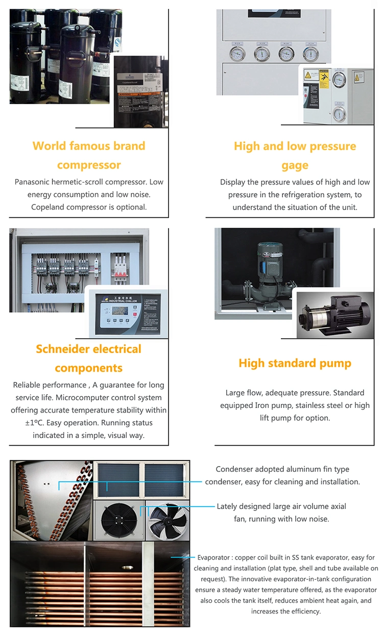 Small Chiller 3kw to 26.5kw Portable Industrial Water Chiller