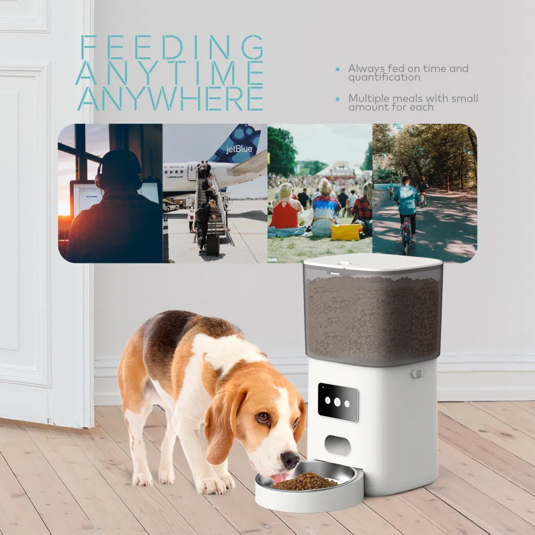 6L Wifi Remote Control Food Auto Connected Smart Cat Dog Pet Feeder