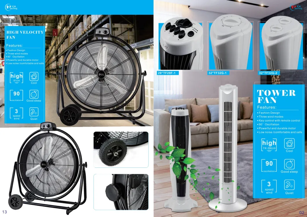29 Inch 32 Inch Electric Stand Axial Fan Air Cooler Tower Fan with Low Price