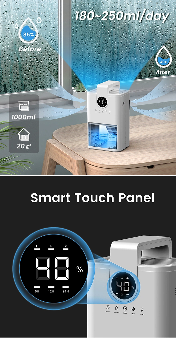 1L Moisture Absorber Smart Household Room Air Mini Dehumidifier Dryer