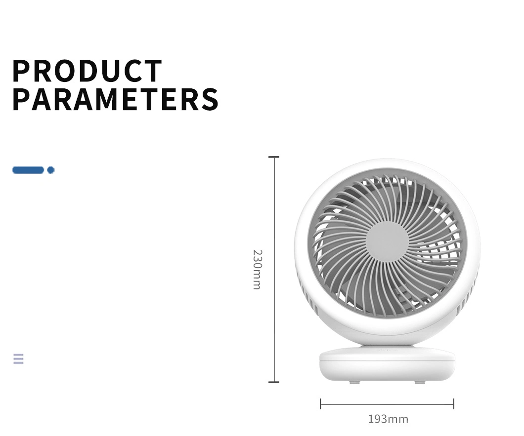 Home Circulation Desk DC Electric Cooling Rechargeable USB Stand Portable Mining Mini Fan