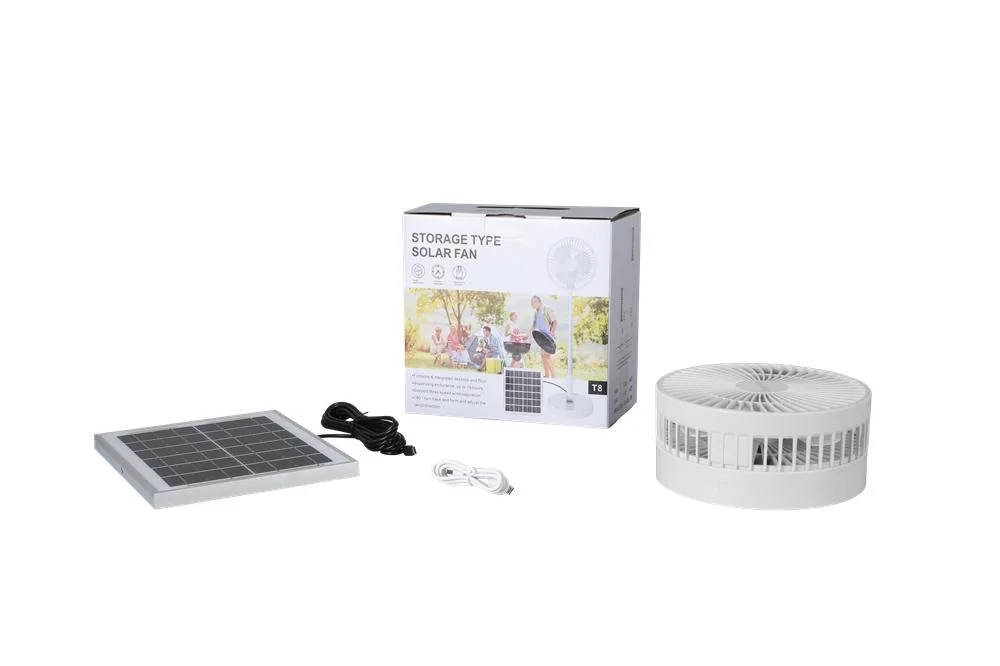 Portable Mini Foldable New Design Smart Rechargeable Standing Table Desk Solar Fan
