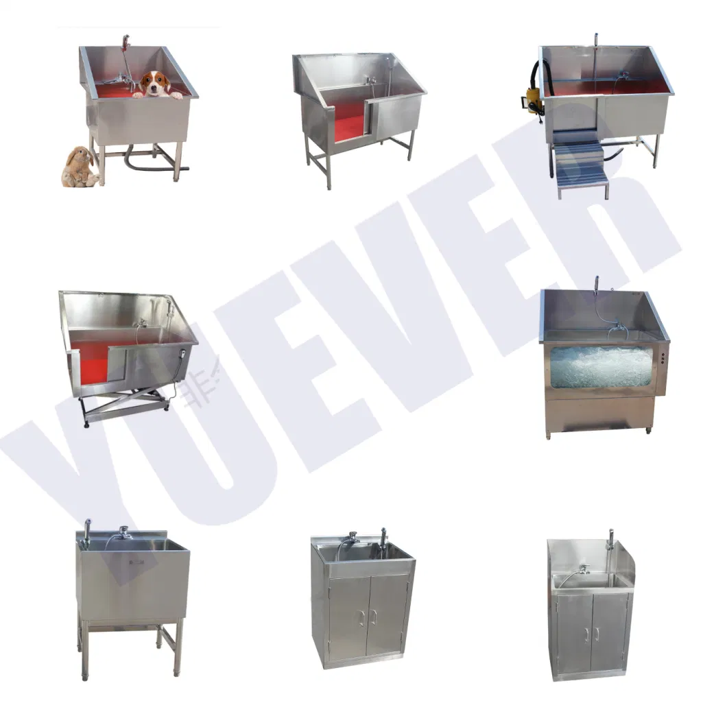 Chinese Manufacturer Veterinary Equipment Stainless Steel Pet Grooming Bathtub SPA Sink