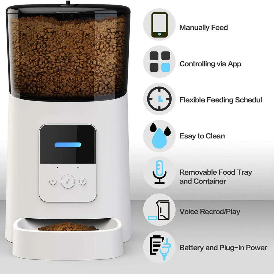 Tuya WiFi Automatic Cat Feeder Pet Food Feeder