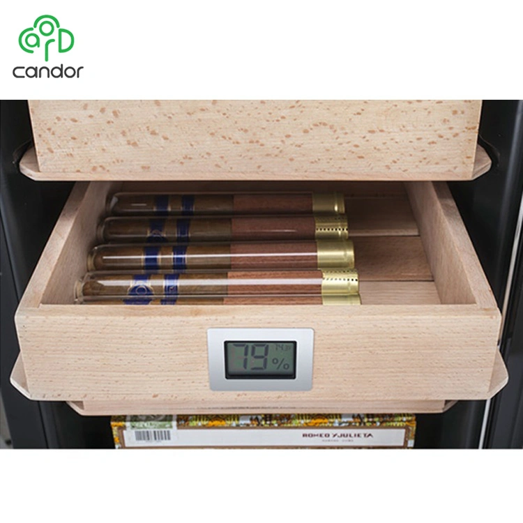 Wholesale Price Candor Brand 400ocs 70 Liter Thermoelectric Electronic Cigar Humidor Cooler Cabinet for Household