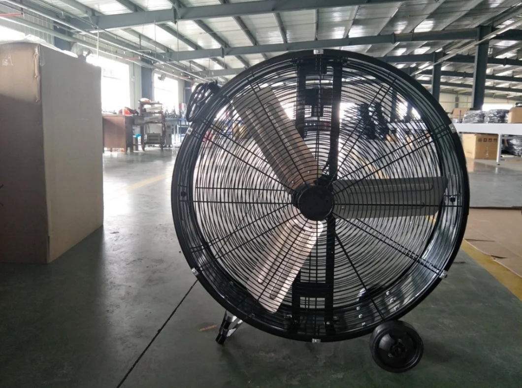 24 Inch Commercial High Velocity Rolling Industrial Drum Floor Fan Axial Fan