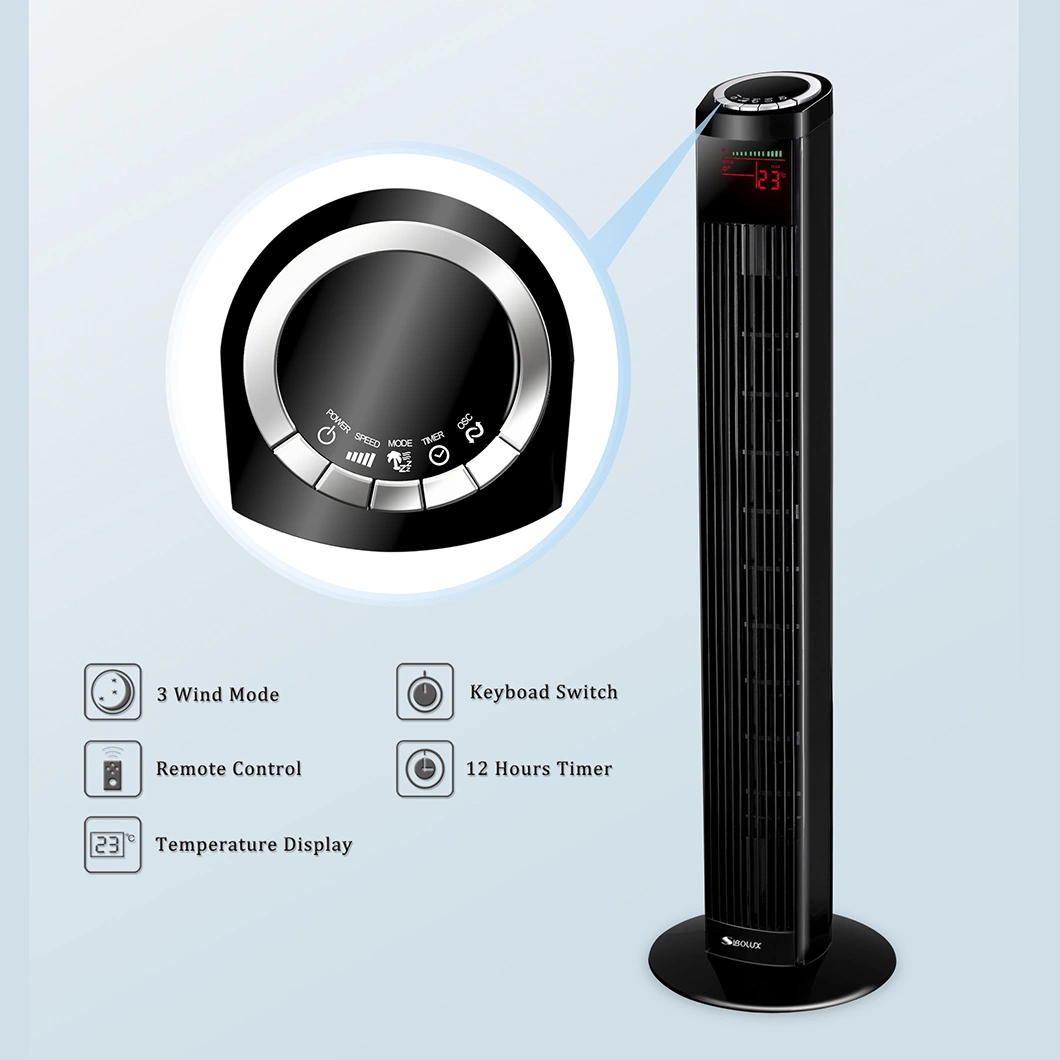 Low Noise Cooler 7.5h Timer Bladeless Tower Fan