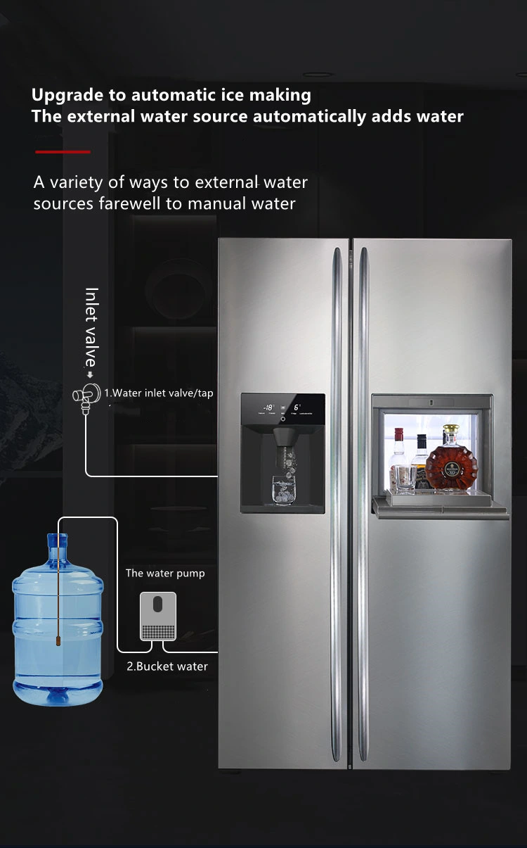 Yunlei-Household High-End Air-Cooled Frost-Free Frequency Conversion High-End French Side-by-Side Refrigerator