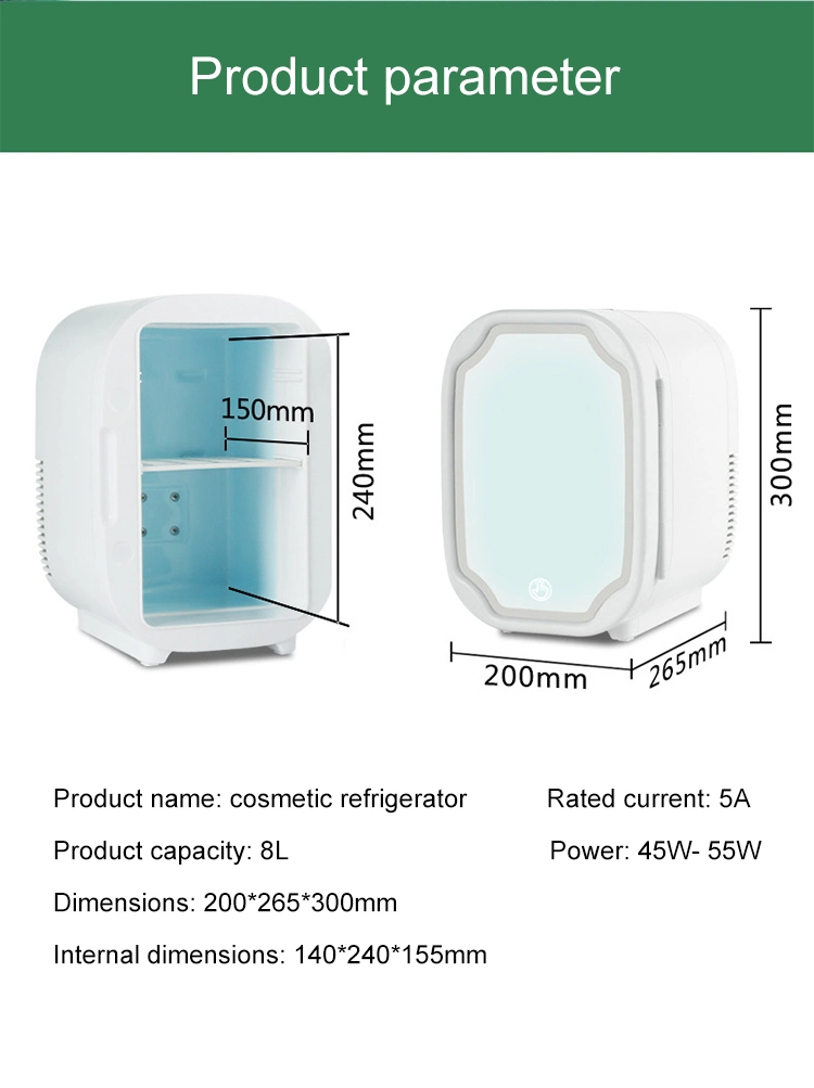 Portable Mini Refrigerator Skin Care Makeup Storage Chill Cosmetics Gbf-8L2