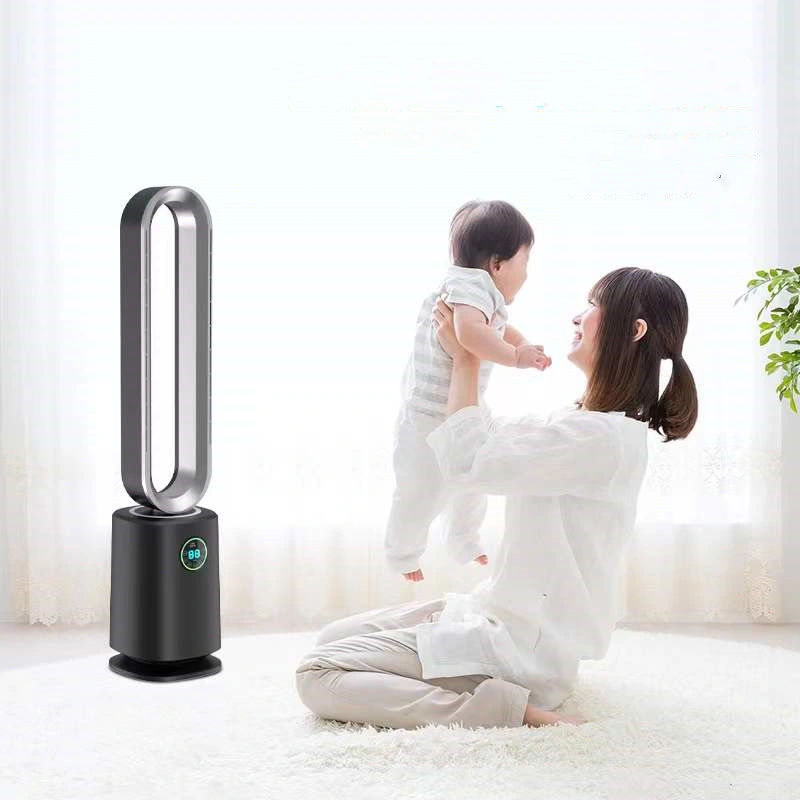 3 in 1 Smart Standing Floor Bladeless Tower Fan Plasma Air Purifier