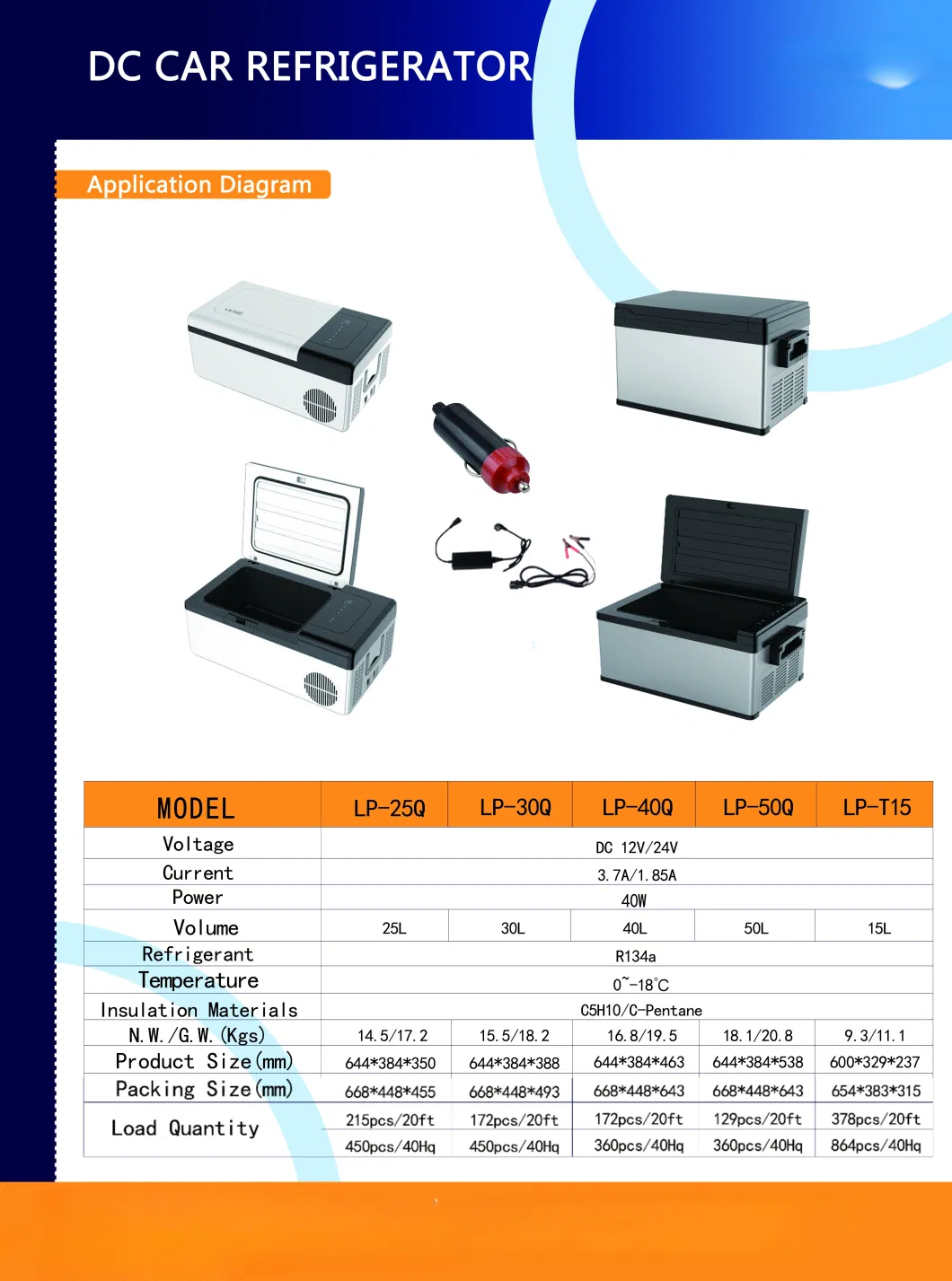 Portable Car Fridge Refrigerator Portable Refrigerator Customized Camping Fridge Freezer