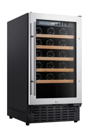 Steel Stainless Wine Cooler Fridge Refrigerator 34-Bottle Wine Cellar Single Zones