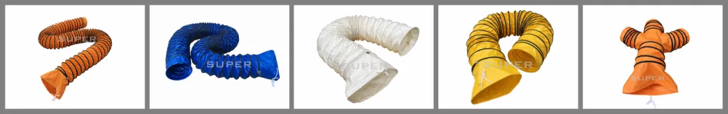 4&quot;-60&quot; Spiral Ventilation Flexible Duct for Ship Building Air Ventilation