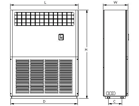 Floor Standing Air-Cooled Direct Air Supply Air Conditioning with Smart and Simple Design