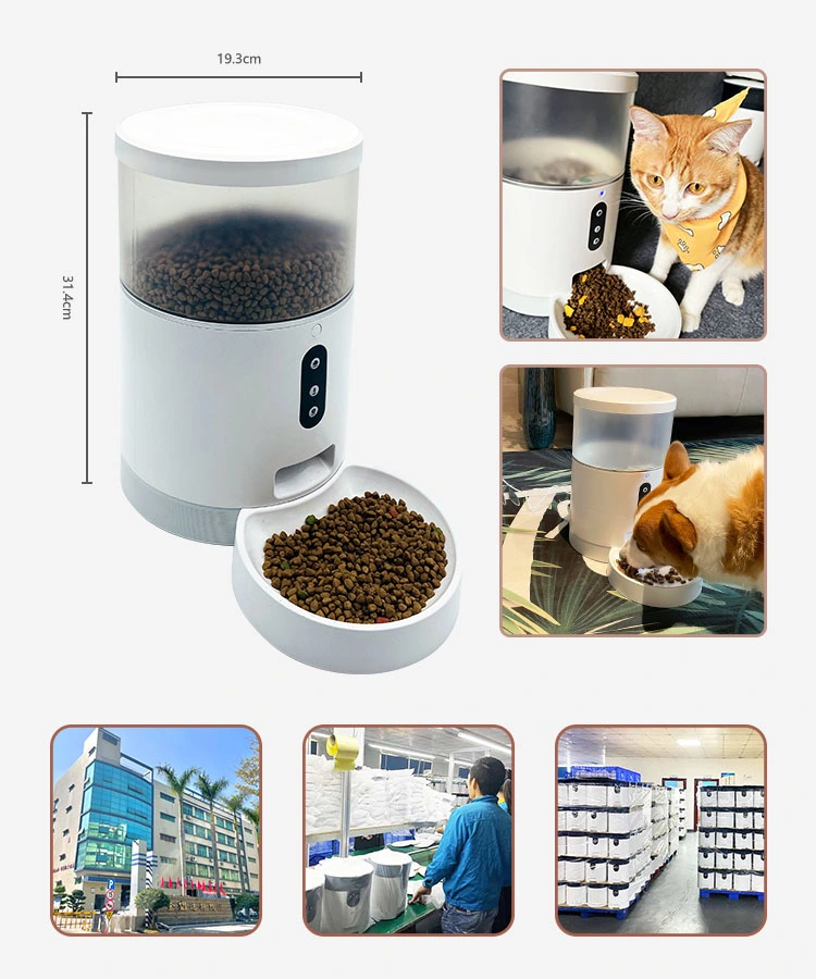 Pets Supplies Microchip Time WiFi Remote Cat Dispenser Wholesale Smart Camera Automatic Dog Pet Food Feeder