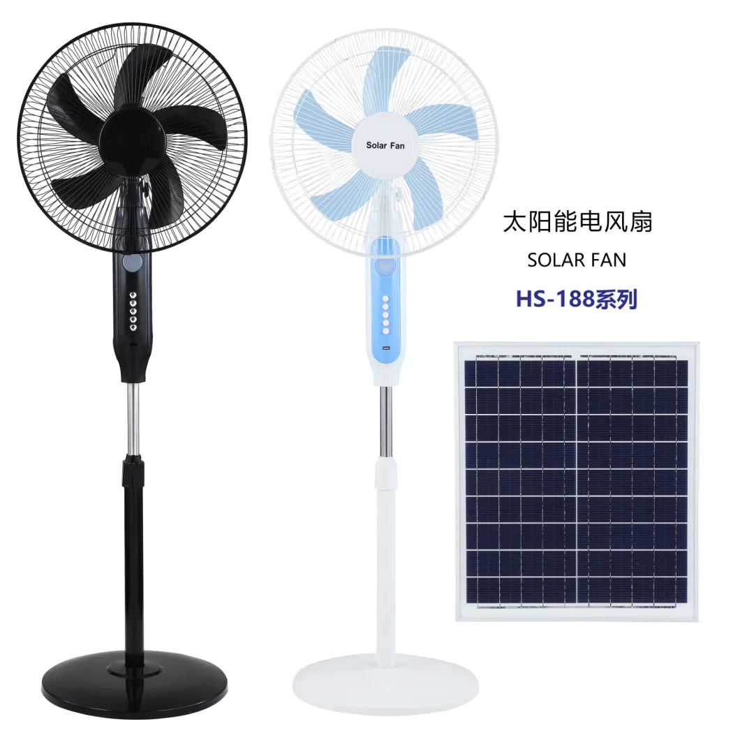 Yaye Solar Mini Fan Factory DC15 High Power Energy Power Rechargeable Desk/Stand/Floor Solar Panel Fans with Remote Controller/ Lithium Battery/1000PCS Stock