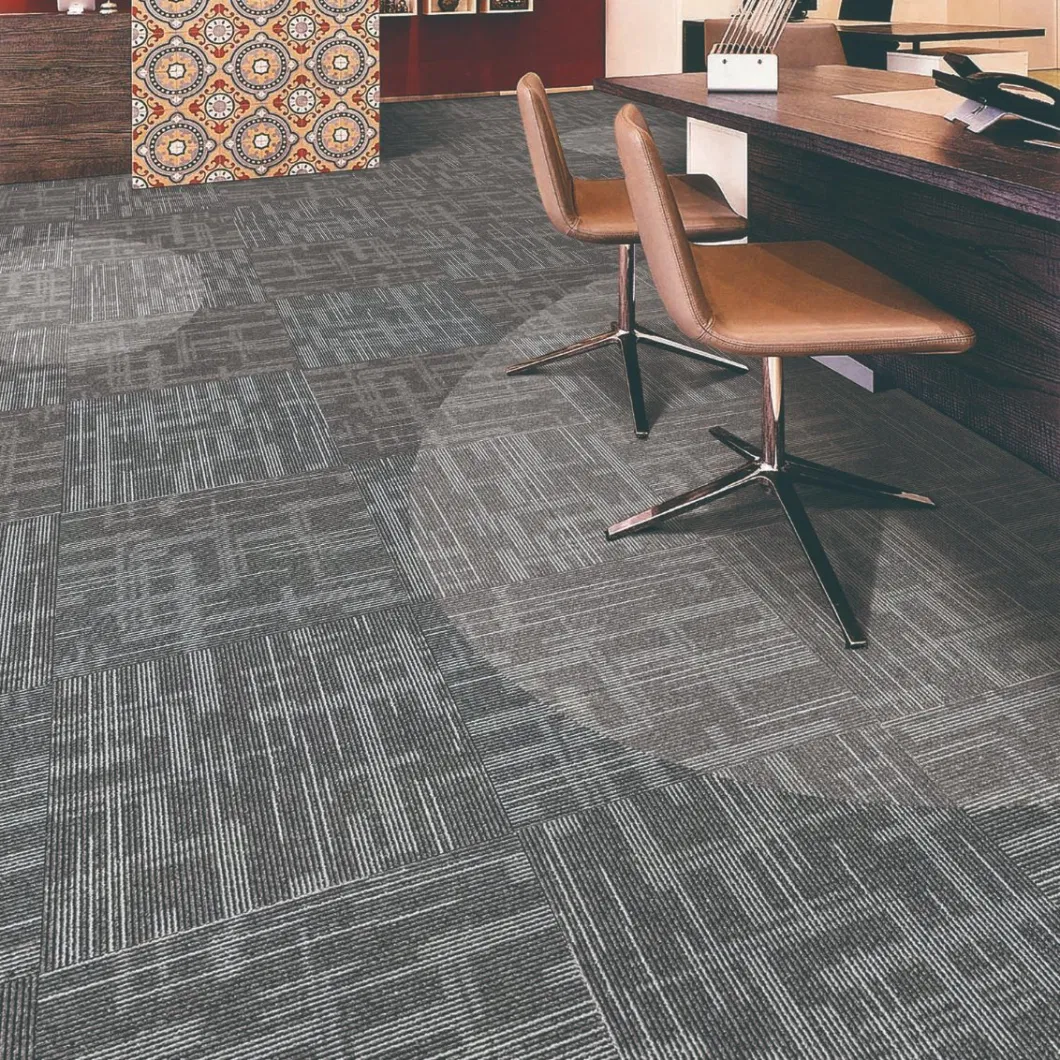 High Quality Durable and Waterproof Cushion Backing Commercial Grade Domestic Carpet Tiles for Home/Hotel/Office Use