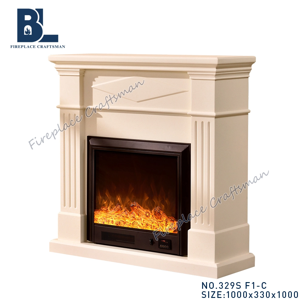 Home Decor Furniture Fake Wooden Fireplace Mantel Surrounds Corner Free Standing Electric Fireplace with Mantel for Sale