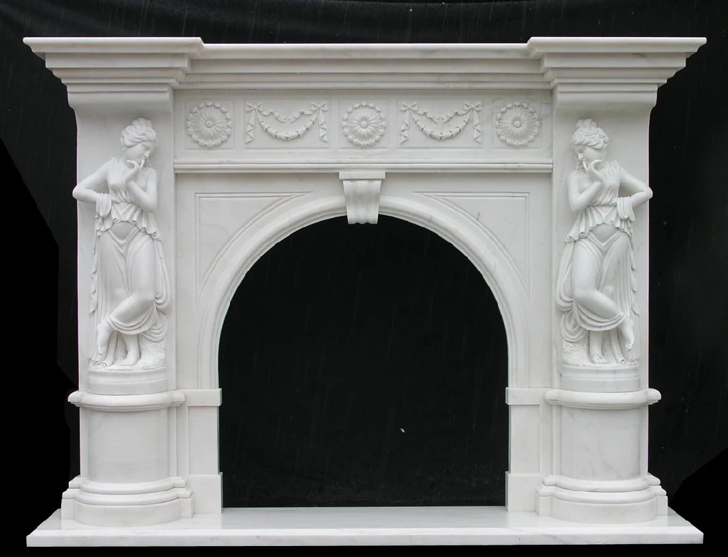 Custom Hand Carved Marble Fireplace Mantels