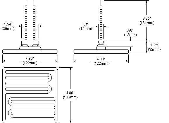 122*122 Thermal IR Infrared Ceramic Heater Heating Element Electrical Heaters for Thermoforming Sauna