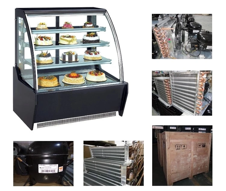 1.2m Two Layers Shelves Cake Display Refrigerator for Bakery Supermarket