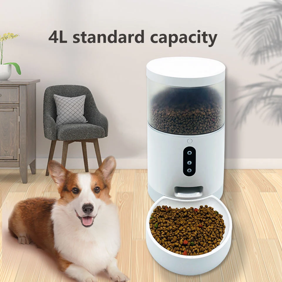 Pets Supplies Microchip Time WiFi Remote Cat Dispenser Wholesale Smart Camera Automatic Dog Pet Food Feeder