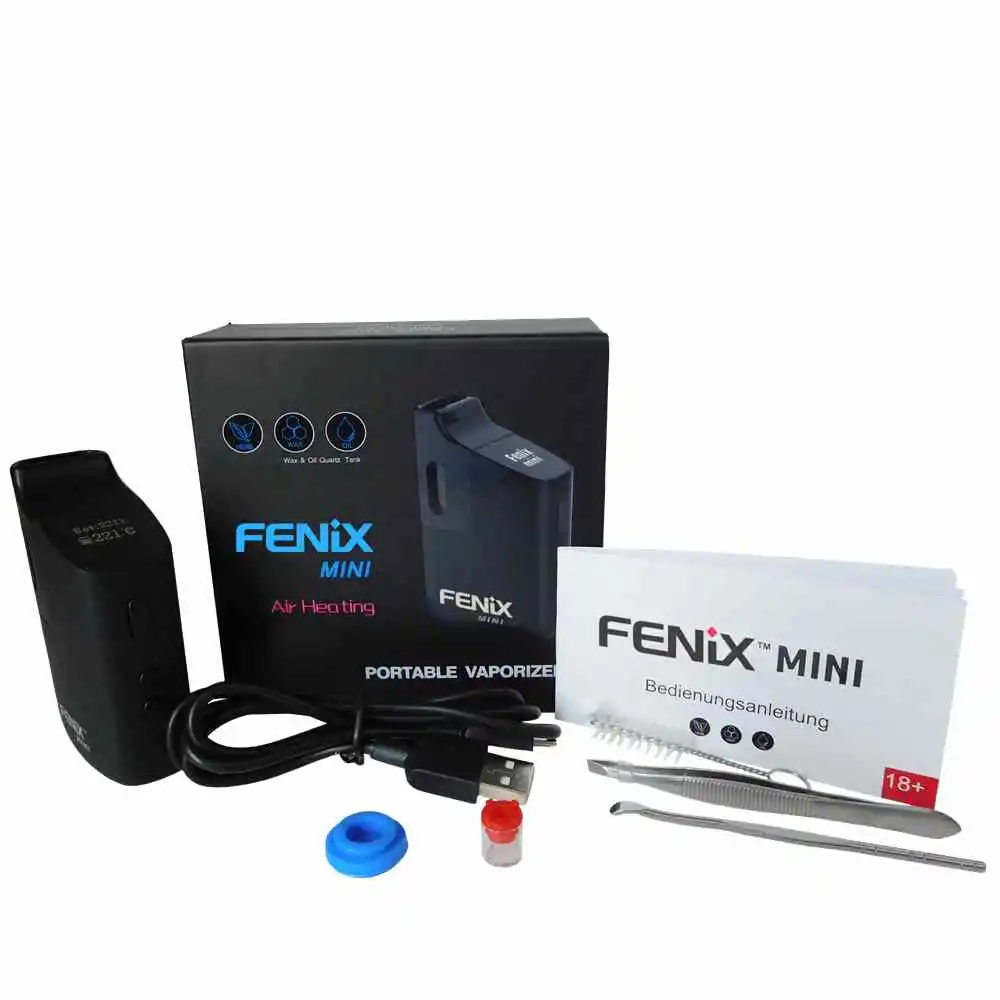 Fenix Best Seller Rechargeable E-Cigarette 100% Air Heating Convection Vape Vaporizer Kit Herbal Smoking Empty Cartridge Fenix Mini Vaporizer Device