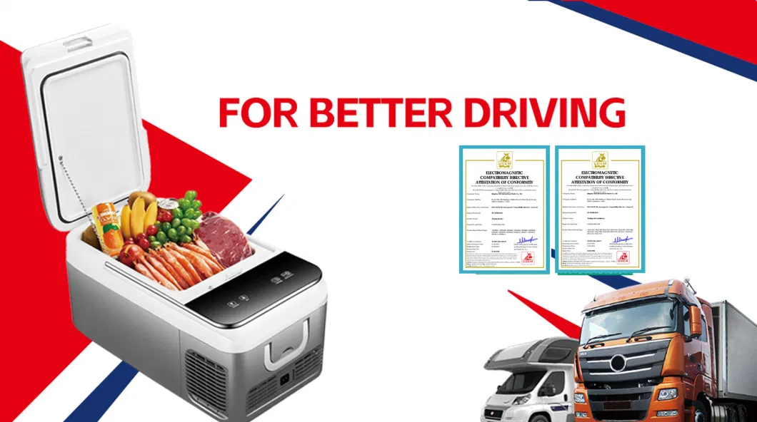 DC 12V 24V Portable Car Refrigerator Large Capacity for Truck RV Camper Mini Freezer 18L