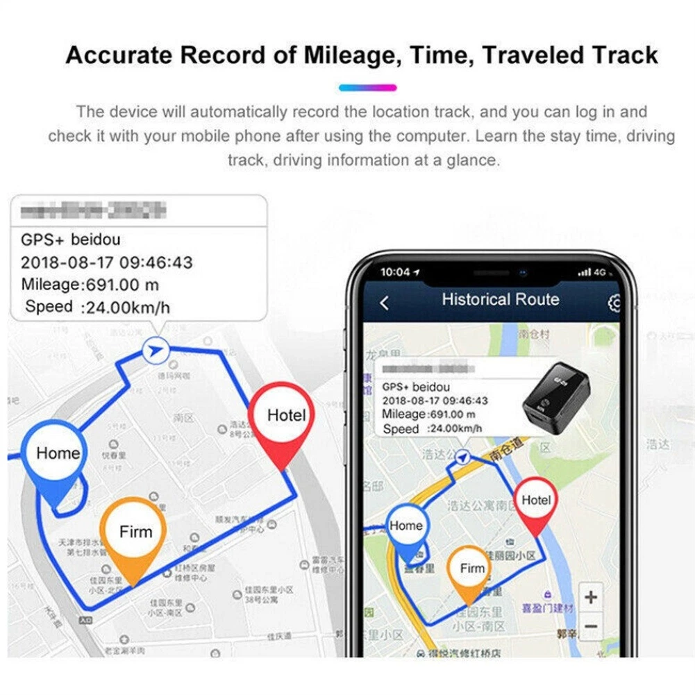 Long Standby Mini Car GPS Tracker Real-Time Location Tracking Device for Vehicle/Person/Pets